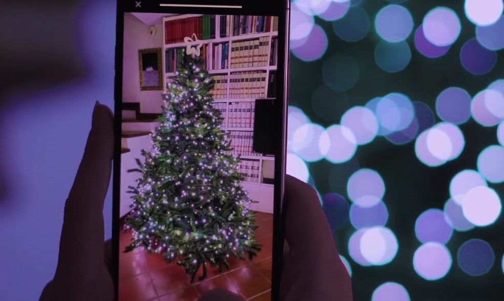 luces centelleantes del árbol