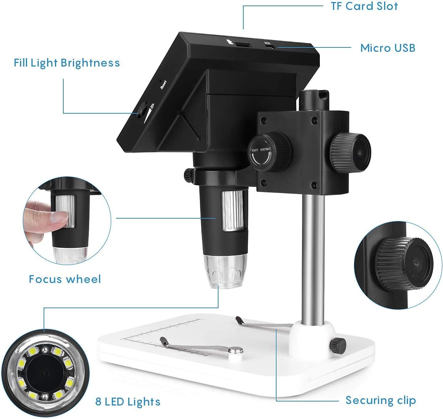 microscopios digitales para pc con led