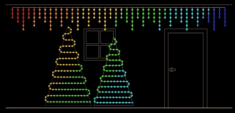 árbol luminoso LED centelleante