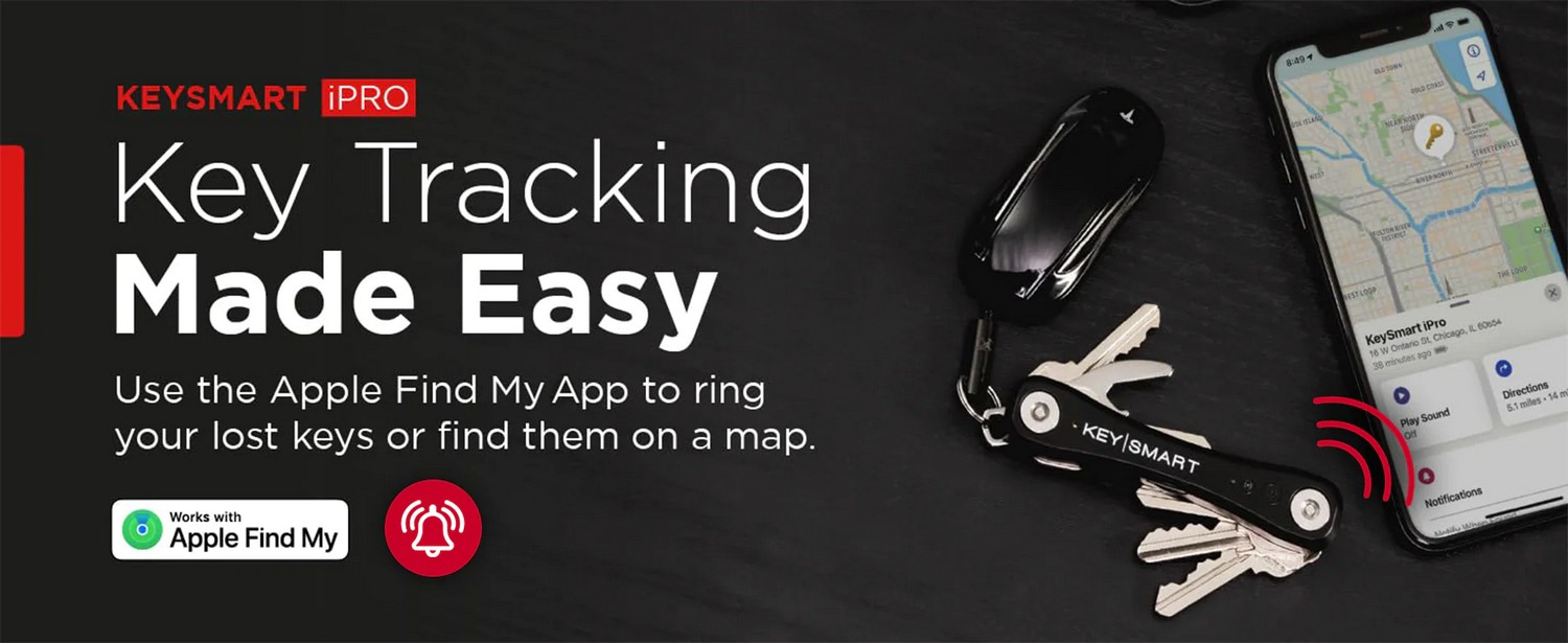 KeySmart iPro - organizador de llaves para iPhone - Apple Find My App