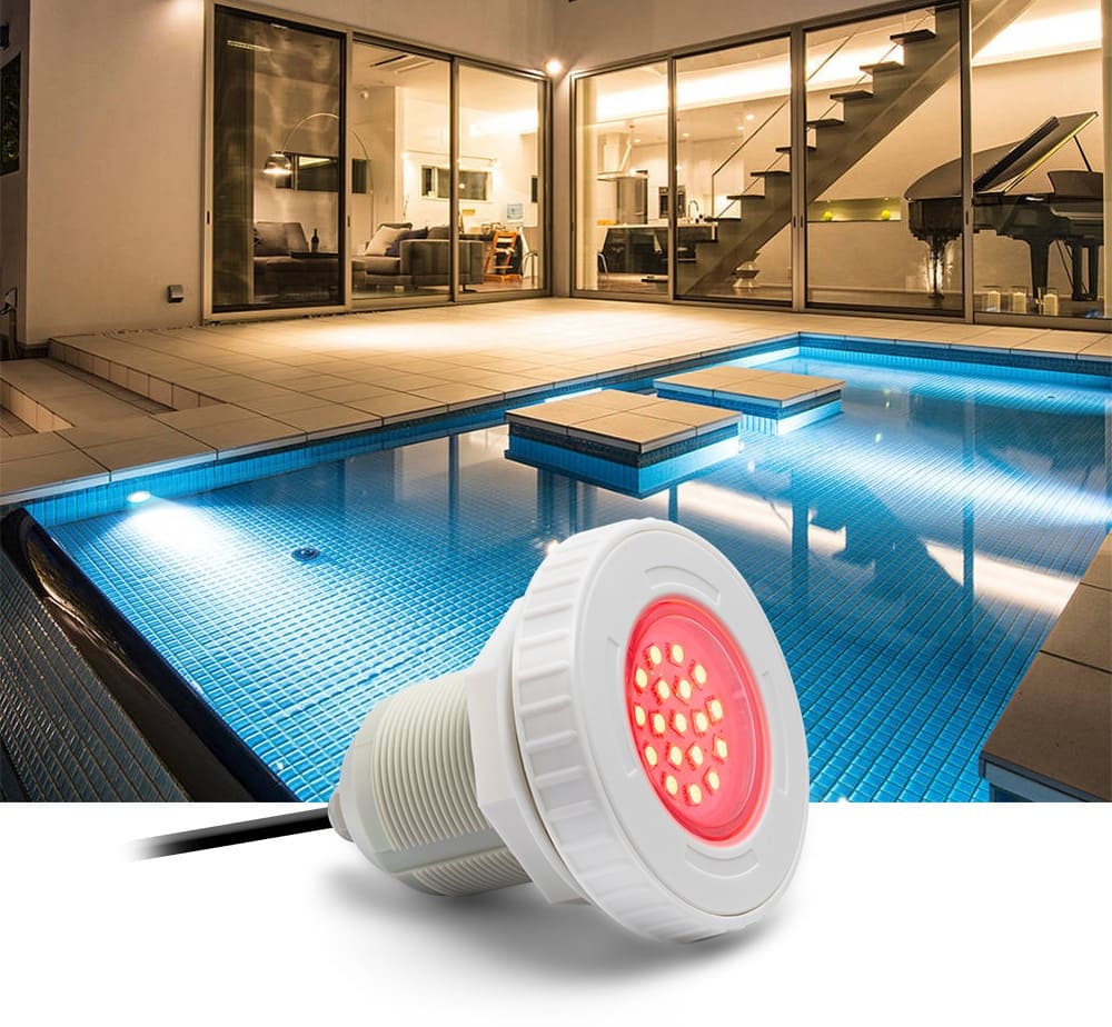 Lámpara de luz LED RGB de colores para piscinas, estanques y fuentes