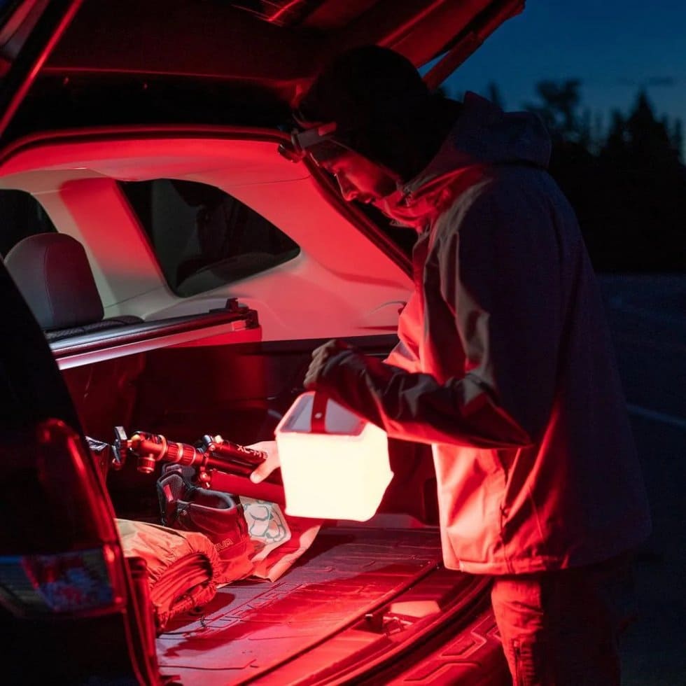 linterna de camping portátil luz led roja - luminaid titan