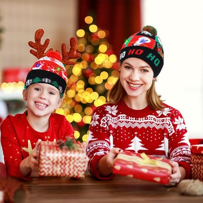 gorra de algodón para invierno - gorra LED de invierno con pompón