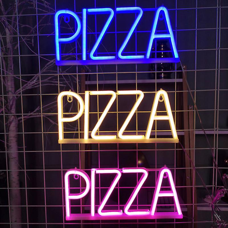 PIZZA logo luminoso en las paredes led neón